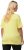 Ulla Popken Double Layer Rounded V-Neck Slim Fit Tee Lemon Yellow - T-shirty - 