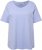 Ulla Popken Double Layer Rounded V-Neck Slim Fit Tee Pale Blue - T-shirty - 