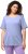 Ulla Popken Double Layer Rounded V-Neck Slim Fit Tee Pale Blue - T-shirty - 