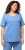Ulla Popken Double Layer Rounded V-Neck Slim Fit Tee Cloud Blue - T-shirty - 