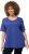 Ulla Popken Double Layer Rounded V-Neck Slim Fit Tee Blue Purple - T-shirty - 