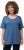 Ulla Popken Double Layer Rounded V-Neck Slim Fit Tee Denim Blue - T-shirty - 