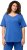Ulla Popken Double Layer Rounded V-Neck Slim Fit Tee Blue - T-shirty - 