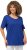 Ulla Popken Double Layer Rounded V-Neck Slim Fit Tee Cobalt Blue - T-shirty - 