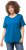 Ulla Popken Double Layer Rounded V-Neck Slim Fit Tee Medium Blue - T-shirty - 