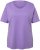 Ulla Popken Double Layer Rounded V-Neck Slim Fit Tee Pale Lilac - T-shirty - 