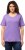 Ulla Popken Double Layer Rounded V-Neck Slim Fit Tee Pale Lilac - T-shirty - 