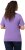 Ulla Popken Double Layer Rounded V-Neck Slim Fit Tee Pale Lilac - T-shirty - 