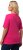 Ulla Popken Double Layer Rounded V-Neck Slim Fit Tee Fuchsia Pink - T-shirty - 