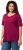 Ulla Popken Double Layer Rounded V-Neck Slim Fit Tee Magnolia Red - T-shirty - 
