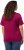 Ulla Popken Double Layer Rounded V-Neck Slim Fit Tee Magnolia Red - T-shirty - 