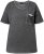 Ulla Popken Cold Dye Ruffle Edge Pocket Tee Graphite Grey - T-shirty - 