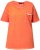 Ulla Popken Cold Dye Ruffle Edge Pocket Tee Coral Pink - T-shirty - 
