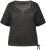 Ulla Popken Cold Dyed Sweetheart Neckline Short Sleeve Tee Graphite Grey - T-shirty - 