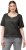 Ulla Popken Cold Dyed Sweetheart Neckline Short Sleeve Tee Graphite Grey - T-shirty - 