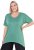 Ulla Popken Quick Drying Pointed Hem Stretch Fit Tee Ivy Green - T-shirty - 