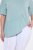 Ulla Popken Asymmetric Flounce Panel Short Sleeve Tee Light Moss Green - T-shirty - T-shirty damskie plus size