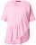 Ulla Popken Asymmetric Flounce Panel Short Sleeve Tee Pink - T-shirty - 