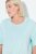 Ulla Popken Antibacterial Short Sleeve Draped Tee Light Turquiose - T-shirty - T-shirty damskie plus size