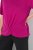 Ulla Popken Antibacterial Short Sleeve Draped Tee Light Magenta - T-shirty - T-shirty damskie plus size