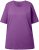 Ulla Popken Basic Round Neck Short Sleeve Relaxed Fit T-Shirt Purple - T-shirty - 