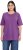 Ulla Popken Basic Round Neck Short Sleeve Relaxed Fit T-Shirt Purple - T-shirty - 