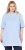 Ulla Popken Basic Round Neck Short Sleeve T-Shirt Light Blue - T-shirty - 