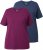 Ulla Popken Eco Cotton Basic T-Shirt 2-Pack Black/Red - T-shirty - 