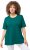 Ulla Popken Essential Round Neck Stretch Tee Dark Emerald - T-shirty - 