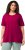 Ulla Popken Essential Round Neck Stretch Tee Magnolia Red - T-shirty - 