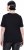 Ulla Popken Satin Trimmed Ribbed Jersey Short Sleeve T-Shirt Black - T-shirty - 