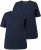 Ulla Popken Scoop Neck Short Sleeve Tee Navy - T-shirty - 