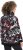 Ulla Popken Ribbon Print Turtleneck Sweatshirt Black - Bluzy & bluzy z kapturem - 