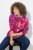 Ulla Popken Ribbon Print Turtleneck Sweatshirt Cherry Red - Bluzy & bluzy z kapturem - Przytulne bluzy, hoody i swetry