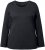 Ulla Popken Basic Round Neck Long Sleeve Slim Fit Cotton Tee Black - T-shirty - 