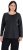 Ulla Popken Basic Round Neck Long Sleeve Slim Fit Cotton Tee Black - T-shirty - 