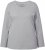 Ulla Popken Basic Round Neck Long Sleeve Slim Fit Cotton Tee Light Grey Melange - T-shirty - 