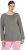 Ulla Popken Basic Round Neck Long Sleeve Slim Fit Cotton Tee Grey - T-shirty - 