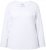 Ulla Popken Basic Round Neck Long Sleeve Slim Fit Cotton Tee Snow White - Spódnice - 