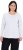 Ulla Popken Basic Round Neck Long Sleeve Slim Fit Cotton Tee Snow White - Spódnice - 