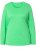 Ulla Popken Basic Round Neck Long Sleeve Slim Fit Cotton Tee Mint Green - T-shirty - 