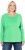 Ulla Popken Basic Round Neck Long Sleeve Slim Fit Cotton Tee Mint Green - T-shirty - 