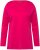 Ulla Popken Basic Round Neck Long Sleeve Slim Fit Cotton Tee Magenta Pink - T-shirty - 