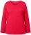 Ulla Popken Basic Round Neck Long Sleeve Slim Fit Cotton Tee Red - T-shirty - 