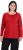 Ulla Popken Basic Round Neck Long Sleeve Slim Fit Cotton Tee Salsa Red - T-shirty - 