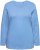 Ulla Popken Basic Round Neck Long Sleeve Slim Fit Cotton Tee Light Cornflower - T-shirty - 