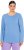 Ulla Popken Basic Round Neck Long Sleeve Slim Fit Cotton Tee Light Cornflower - T-shirty - 