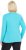 Ulla Popken Basic Round Neck Long Sleeve Slim Fit Cotton Tee Deep Aqua - T-shirty - 