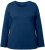 Ulla Popken Basic Round Neck Long Sleeve Slim Fit Cotton Tee Dark Blue - T-shirty - 