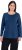 Ulla Popken Basic Round Neck Long Sleeve Slim Fit Cotton Tee Dark Blue - T-shirty - 